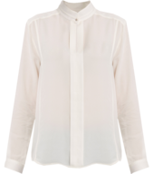 closeoutwhite long sleeve silk blouse